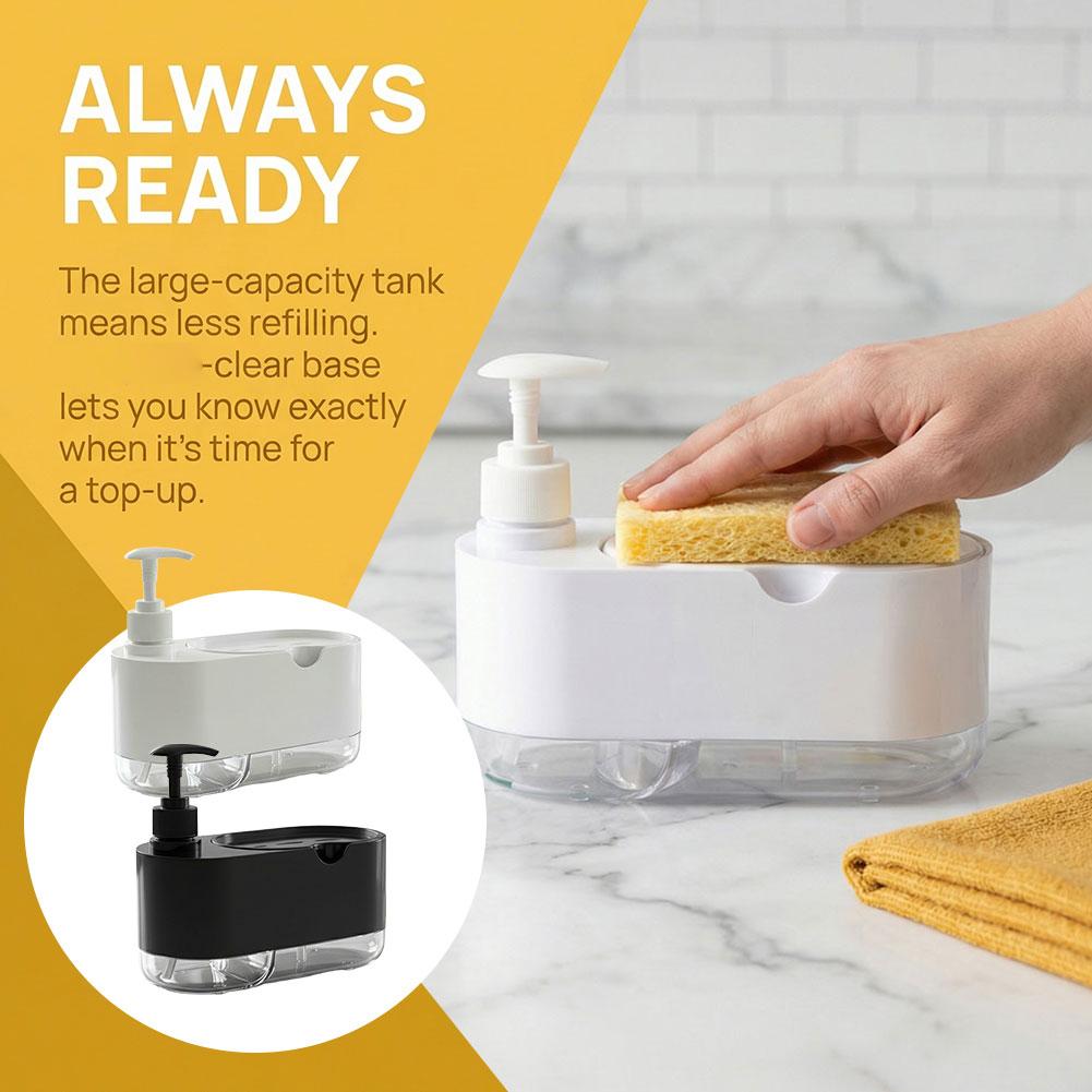 Kitchen Gadgets Dispenser Brush Holder - Dispenser Sabun Cuci Piring Otomatis dengan