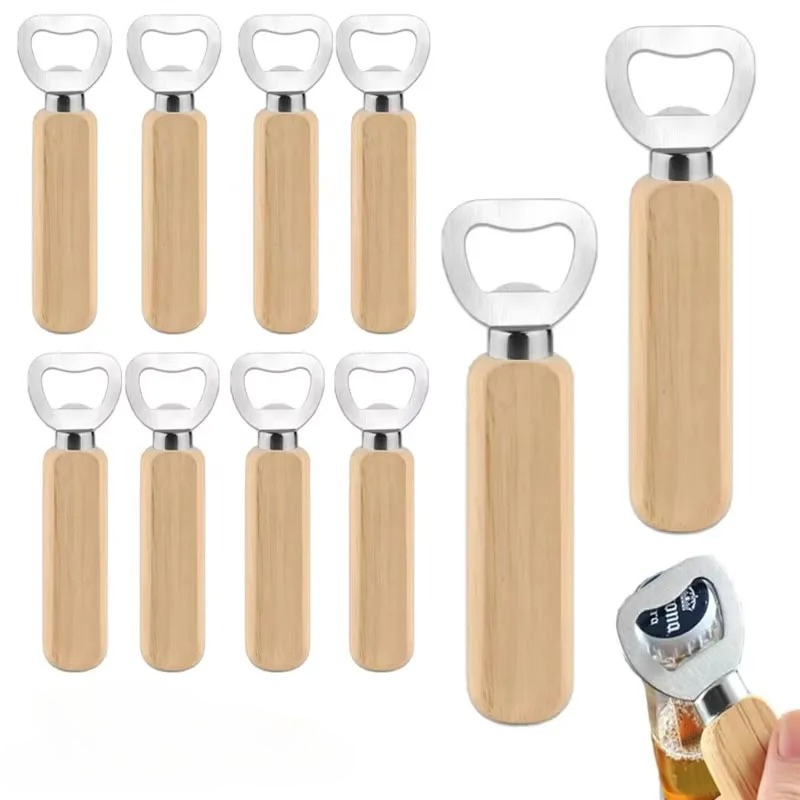 Kitchen Gadgets For Gifts - Pembuka Botol Kayu Stainless Steel untuk