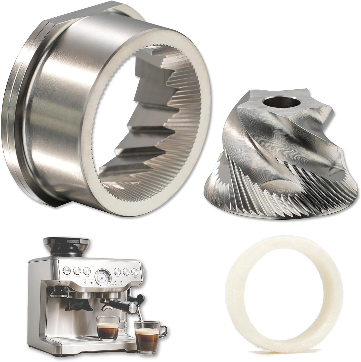 Breville Espresso Bes870 - Set Pengganti Burr Grinder Kerucut Kompatibel