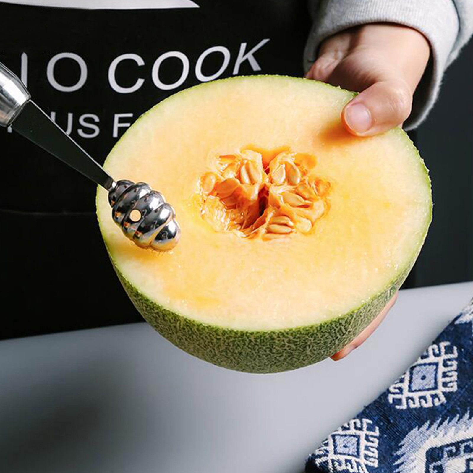 Kitchen Gadgets & Toys - 1Pcs Sendok Buah Stainless Steel Tahan