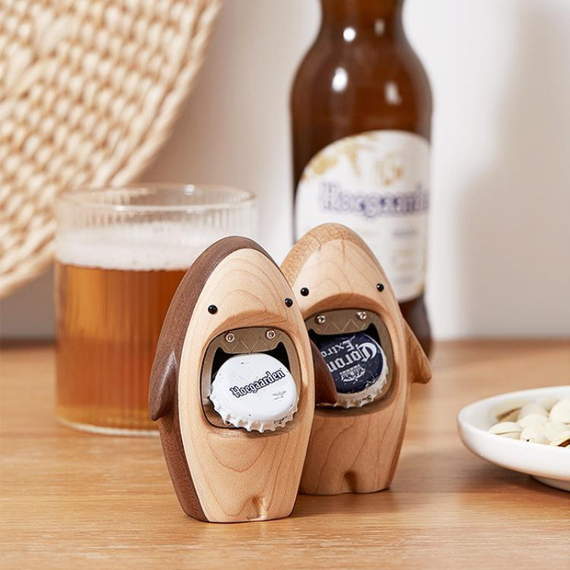 Pembuka Botol Kayu Bentuk Hiu  - Kitchen Gadgets For Gifts ulasan dan harga