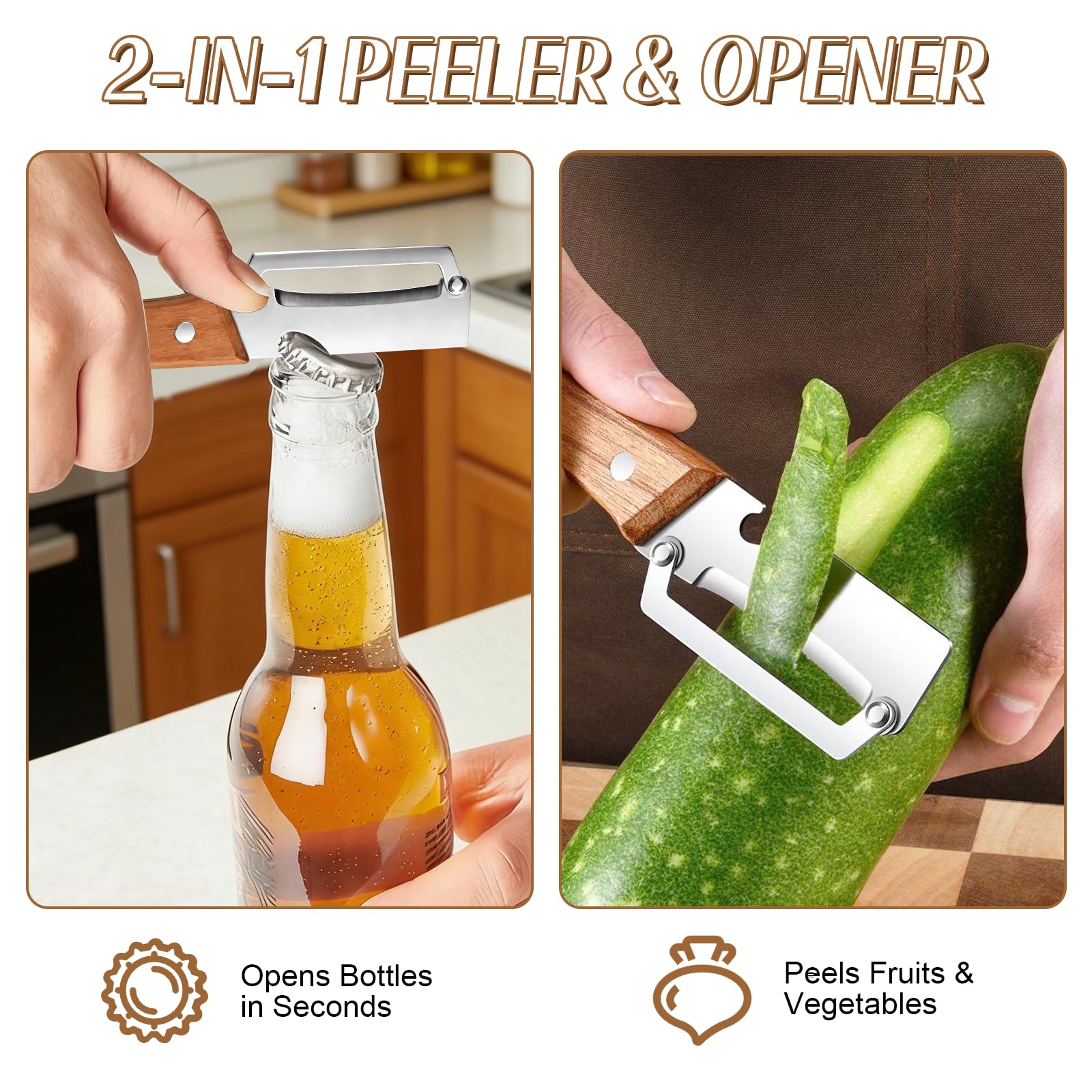 Pengupas Sayuran 3-in-1 dengan - Kitchen Gadgets And Equipment ulasan dan harga