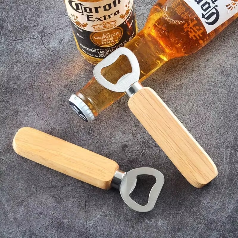 Pembuka Botol Kayu Stainless S - Kitchen Gadgets For Gifts ulasan dan harga