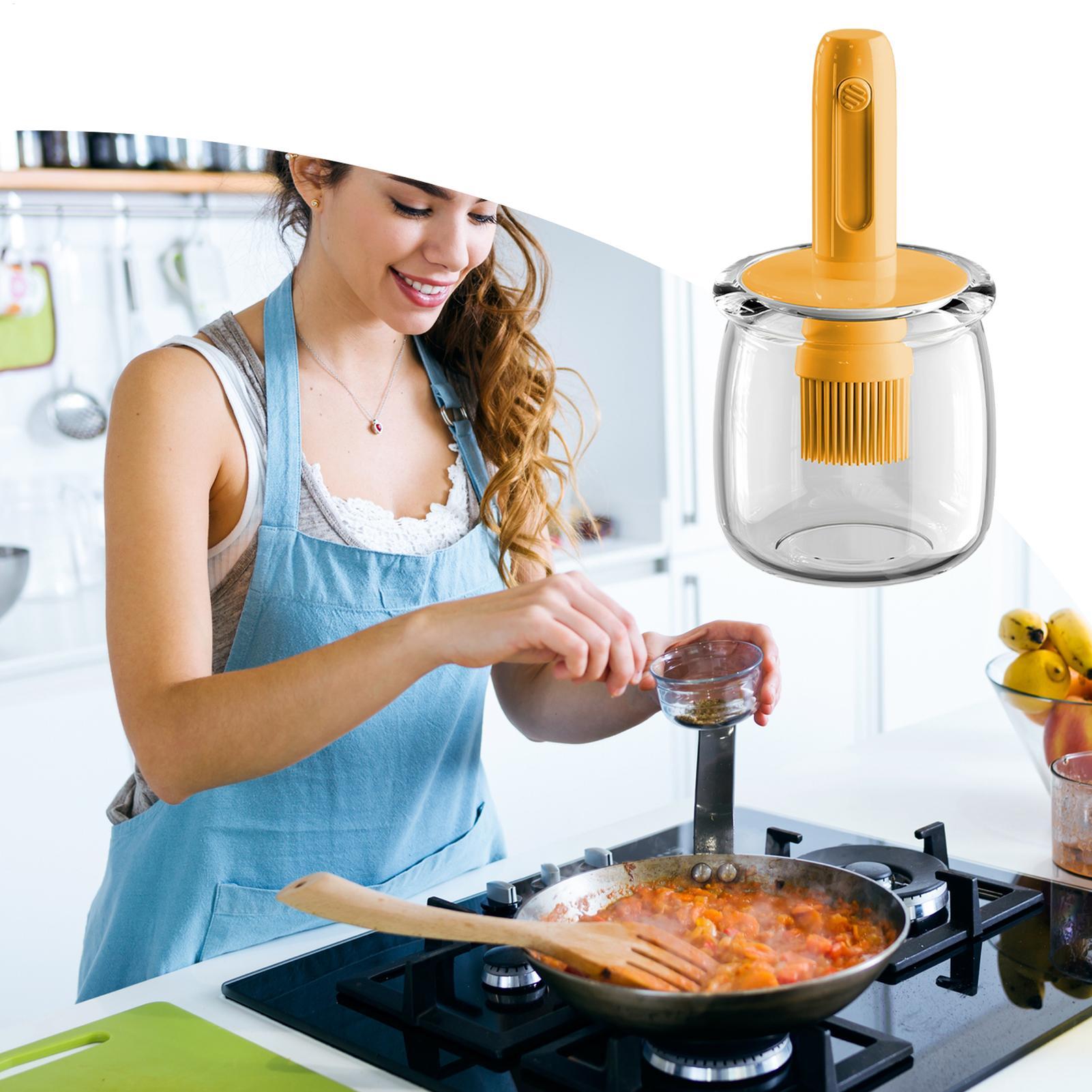 Dispenser Minyak Botol Saus Si - Kitchen Gadgets Dispenser Brush Holder ulasan dan harga