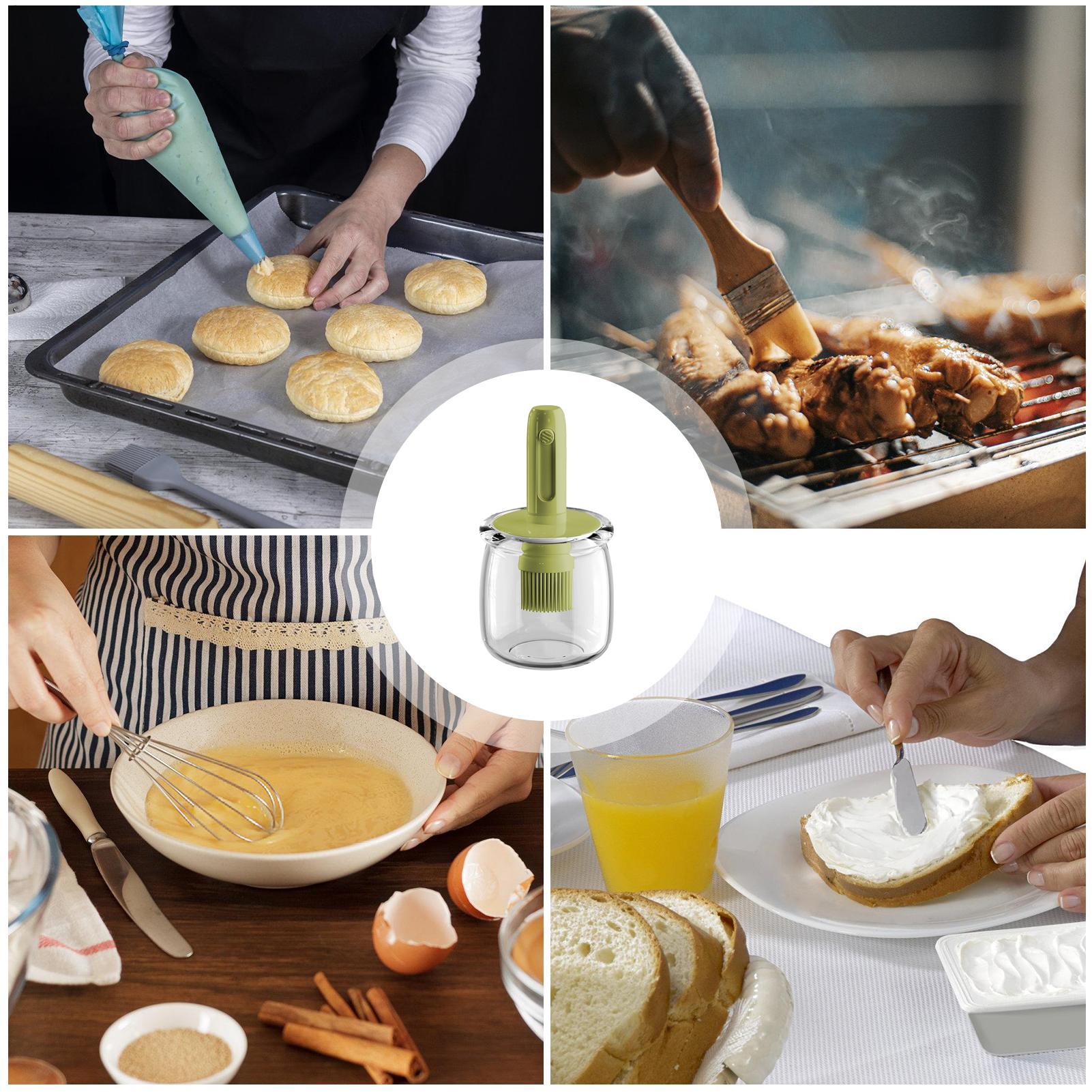Dispenser Minyak Botol Saus Si - Kitchen Gadgets Dispenser Brush Holder ulasan dan harga