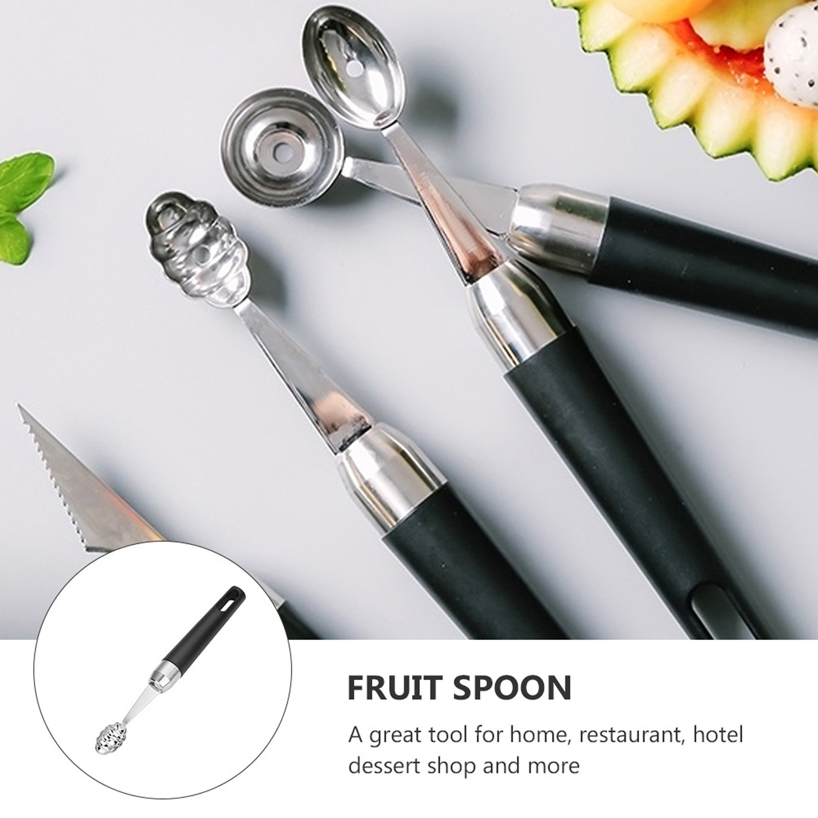 1Pcs Sendok Buah Stainless Ste - Kitchen Gadgets & Toys ulasan dan harga